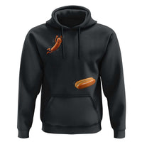 Funny Hot Dog Hoodie Hotdog Jumping Into Bun Sausage BBQ Grilling High Dive