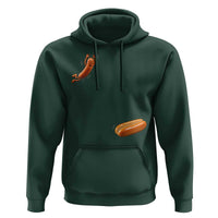 Funny Hot Dog Hoodie Hotdog Jumping Into Bun Sausage BBQ Grilling High Dive
