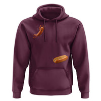 Funny Hot Dog Hoodie Hotdog Jumping Into Bun Sausage BBQ Grilling High Dive