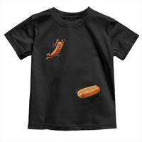 Funny Hot Dog Toddler T Shirt Hotdog Jumping Into Bun Sausage BBQ Grilling High Dive