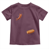 Funny Hot Dog Toddler T Shirt Hotdog Jumping Into Bun Sausage BBQ Grilling High Dive