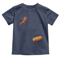 Funny Hot Dog Toddler T Shirt Hotdog Jumping Into Bun Sausage BBQ Grilling High Dive