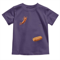 Funny Hot Dog Toddler T Shirt Hotdog Jumping Into Bun Sausage BBQ Grilling High Dive