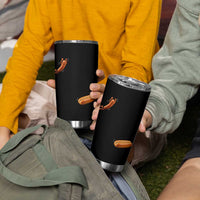 Funny Hot Dog Tumbler Cup Hotdog Jumping Into Bun Sausage BBQ Grilling High Dive