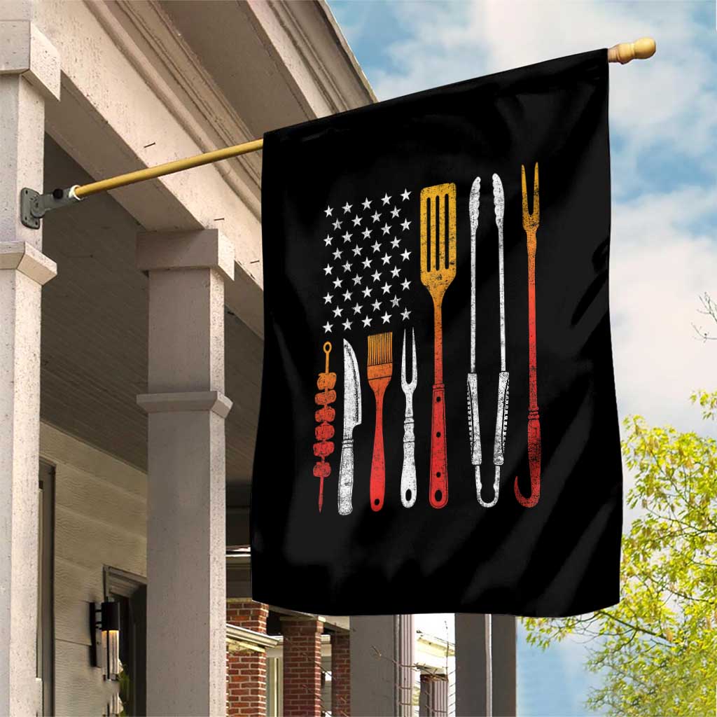 Bbq Smoker Garden Flag Barbecue Chef Smoking Tools Grilling Pit Master USA Flag