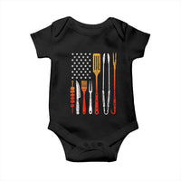 Bbq Smoker Baby Onesie Barbecue Chef Smoking Tools Grilling Pit Master USA Flag