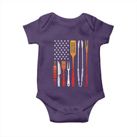 Bbq Smoker Baby Onesie Barbecue Chef Smoking Tools Grilling Pit Master USA Flag