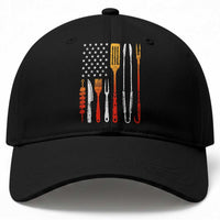 Bbq Smoker Baseball Cap Barbecue Chef Smoking Tools Grilling Pit Master USA Flag