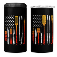 Bbq Smoker 4 in 1 Can Cooler Tumbler Barbecue Chef Smoking Tools Grilling Pit Master USA Flag