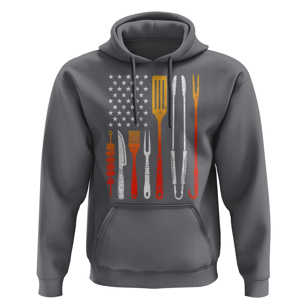 Bbq Smoker Hoodie Barbecue Chef Smoking Tools Grilling Pit Master USA Flag