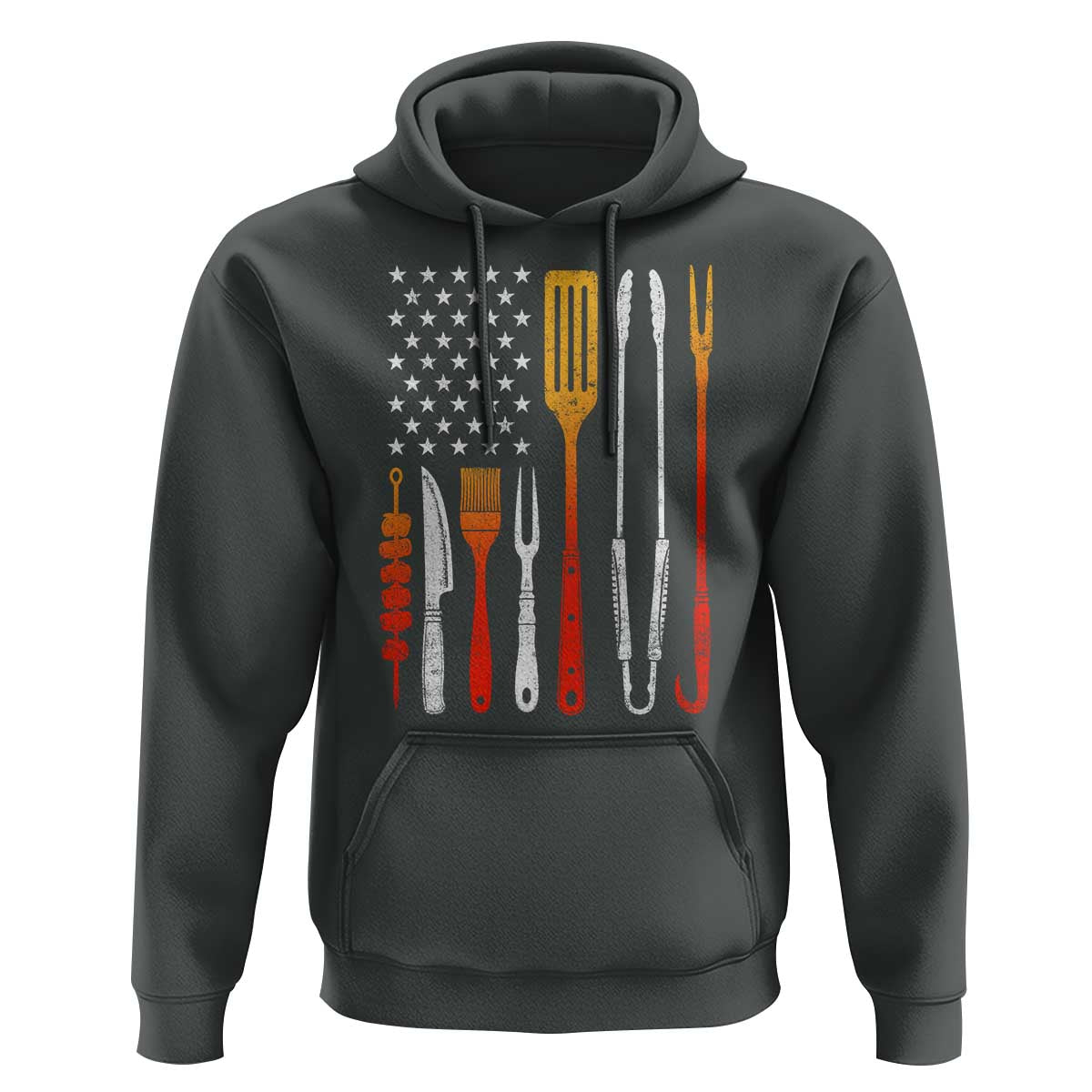 Bbq Smoker Hoodie Barbecue Chef Smoking Tools Grilling Pit Master USA Flag