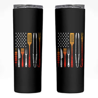Bbq Smoker Skinny Tumbler Barbecue Chef Smoking Tools Grilling Pit Master USA Flag