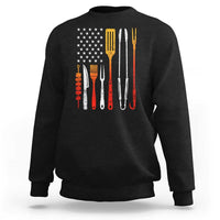 Bbq Smoker Sweatshirt Barbecue Chef Smoking Tools Grilling Pit Master USA Flag