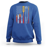 Bbq Smoker Sweatshirt Barbecue Chef Smoking Tools Grilling Pit Master USA Flag