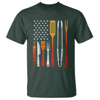 Bbq Smoker T Shirt Barbecue Chef Smoking Tools Grilling Pit Master USA Flag