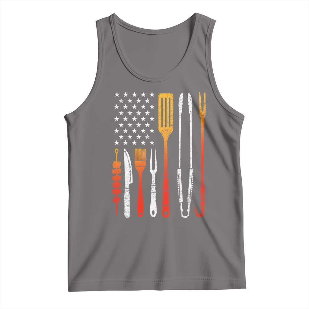 Bbq Smoker Tank Top Barbecue Chef Smoking Tools Grilling Pit Master USA Flag