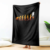 Funny BBQ Throw Blanket Evolution Of Grill Master Grilling Gifts Meat Smoking