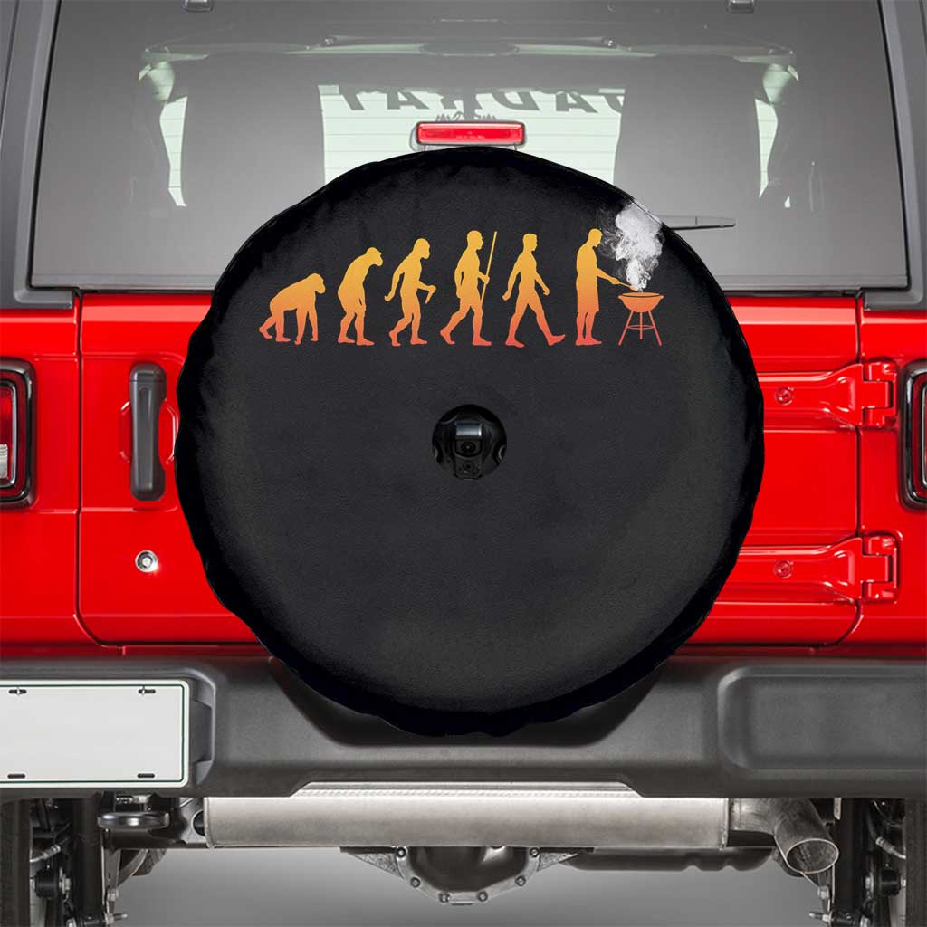 Funny BBQ Spare Tire Cover Evolution Of Grill Master Grilling Gifts Meat Smoking