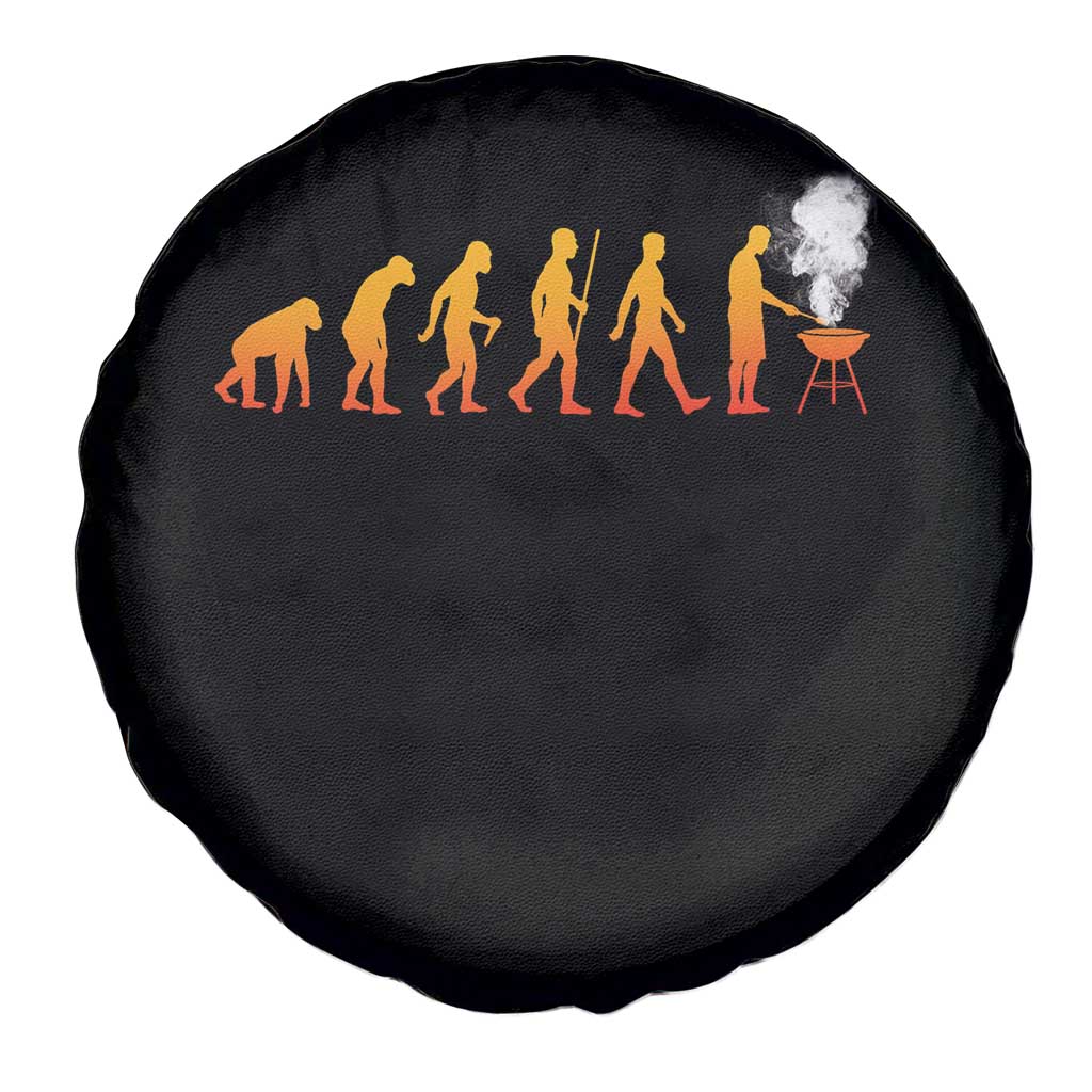 Funny BBQ Spare Tire Cover Evolution Of Grill Master Grilling Gifts Meat Smoking