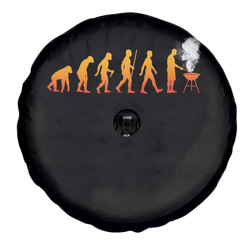 Funny BBQ Spare Tire Cover Evolution Of Grill Master Grilling Gifts Meat Smoking