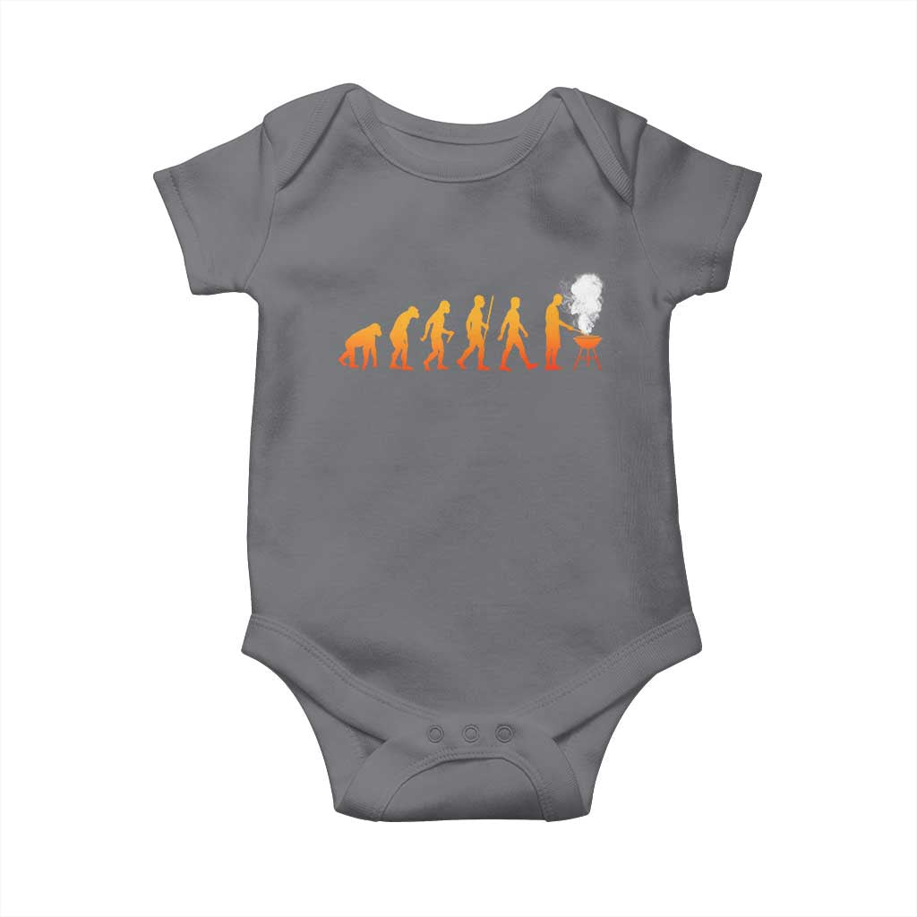 Funny BBQ Baby Onesie Evolution Of Grill Master Grilling Gifts Meat Smoking