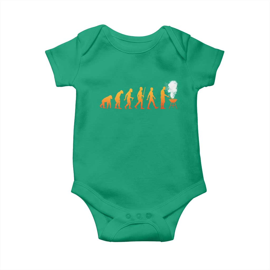 Funny BBQ Baby Onesie Evolution Of Grill Master Grilling Gifts Meat Smoking