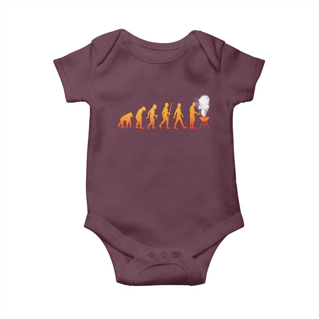 Funny BBQ Baby Onesie Evolution Of Grill Master Grilling Gifts Meat Smoking