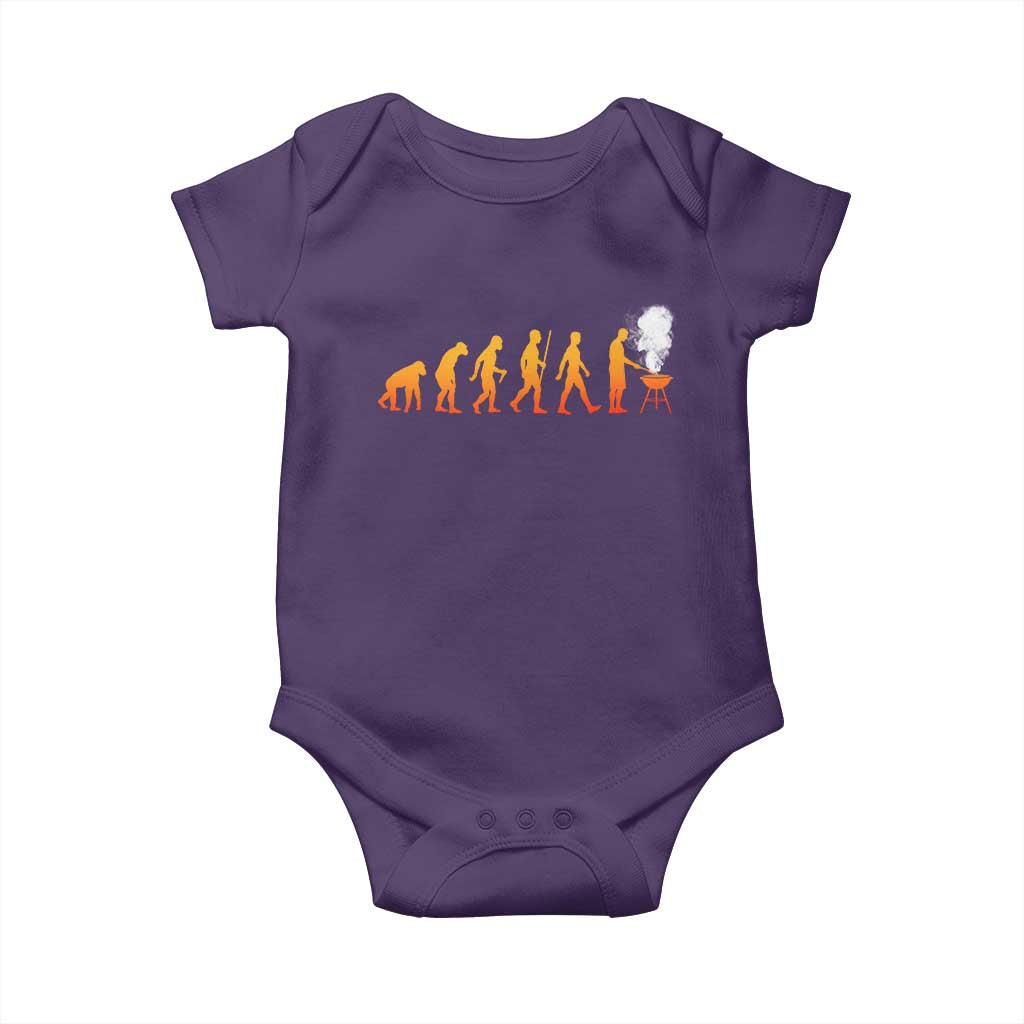 Funny BBQ Baby Onesie Evolution Of Grill Master Grilling Gifts Meat Smoking
