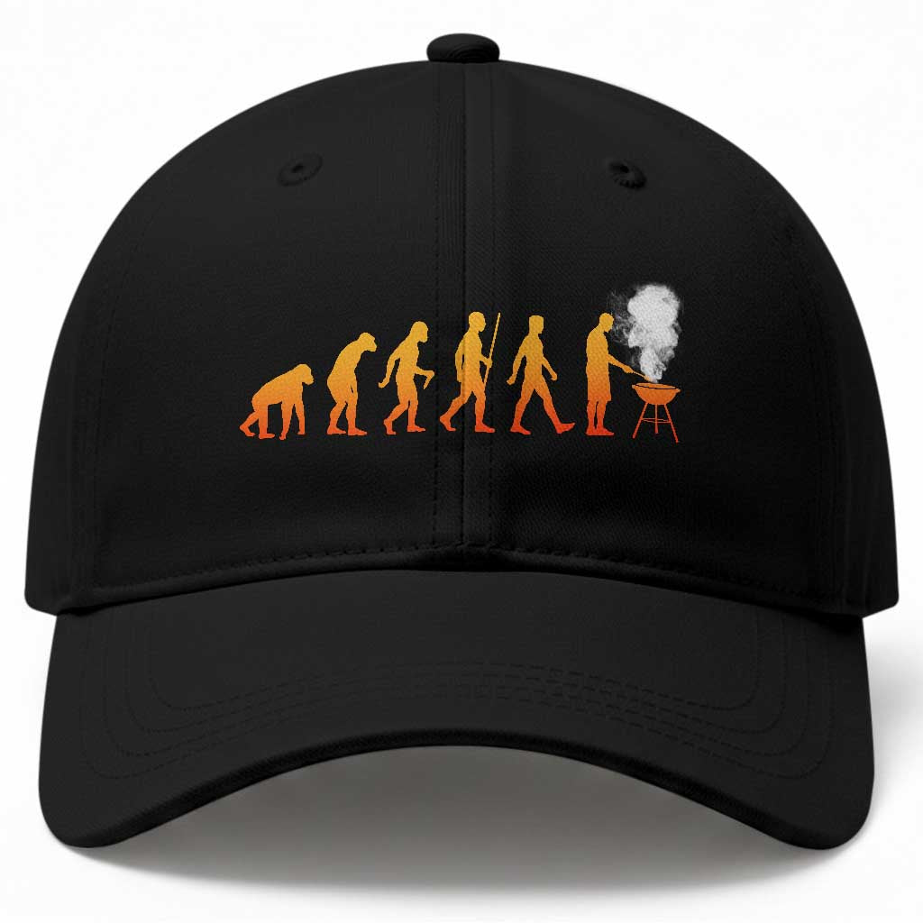 Funny BBQ Baseball Cap Evolution Of Grill Master Grilling Gifts Meat Smoking