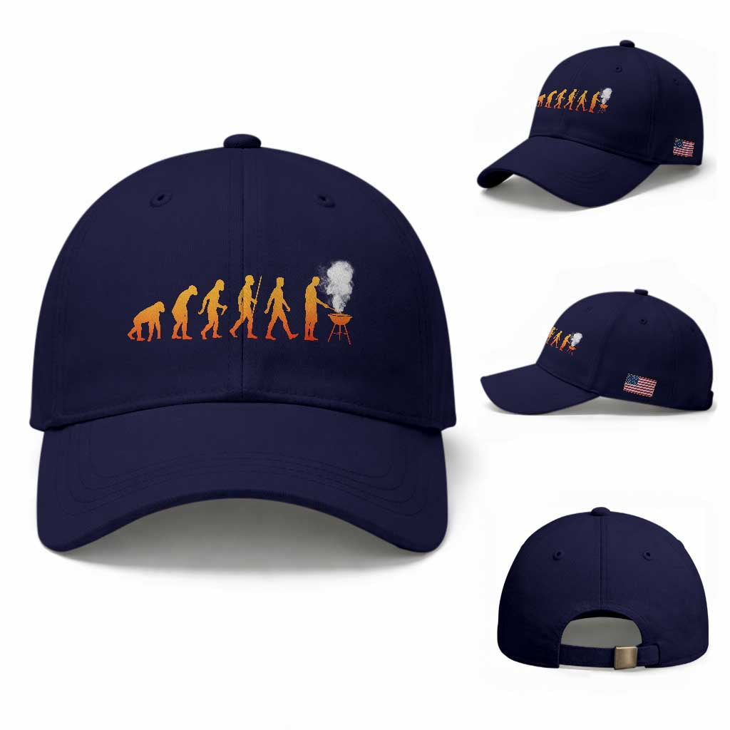 Funny BBQ Baseball Cap Evolution Of Grill Master Grilling Gifts Meat Smoking
