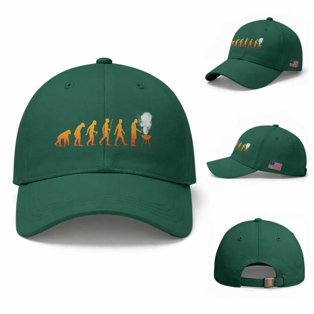 Funny BBQ Baseball Cap Evolution Of Grill Master Grilling Gifts Meat Smoking