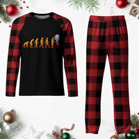 Funny BBQ Plaid Pajama Set Evolution Of Grill Master Grilling Gifts Meat Smoking