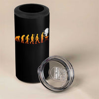 Funny BBQ 4 in 1 Can Cooler Tumbler Evolution Of Grill Master Grilling Gifts Meat Smoking