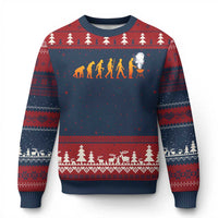 Funny BBQ Ugly Christmas Sweater Evolution Of Grill Master Grilling Gifts Meat Smoking