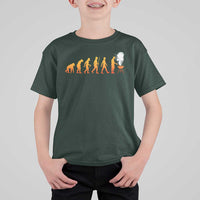 Funny BBQ T Shirt For Kid Evolution Of Grill Master Grilling Gifts Meat Smoking