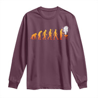 Funny BBQ Long Sleeve Shirt Evolution Of Grill Master Grilling Gifts Meat Smoking