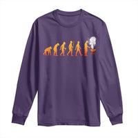Funny BBQ Long Sleeve Shirt Evolution Of Grill Master Grilling Gifts Meat Smoking