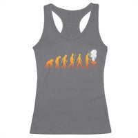 Funny BBQ Racerback Tank Top Evolution Of Grill Master Grilling Gifts Meat Smoking