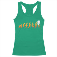Funny BBQ Racerback Tank Top Evolution Of Grill Master Grilling Gifts Meat Smoking