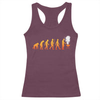 Funny BBQ Racerback Tank Top Evolution Of Grill Master Grilling Gifts Meat Smoking