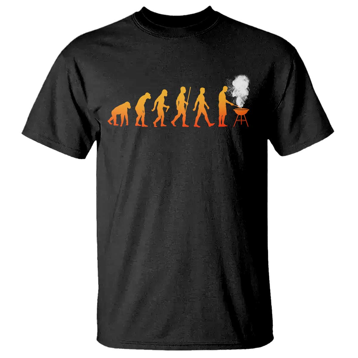 Funny BBQ T Shirt Evolution Of Grill Master Grilling Gifts Meat Smoking