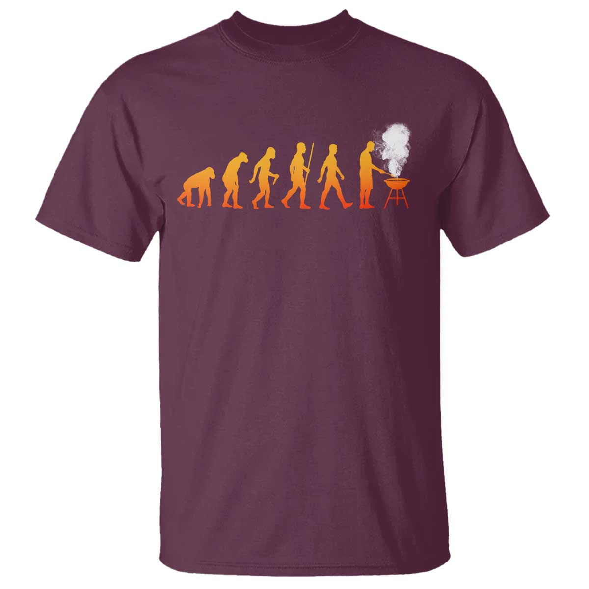 Funny BBQ T Shirt Evolution Of Grill Master Grilling Gifts Meat Smoking