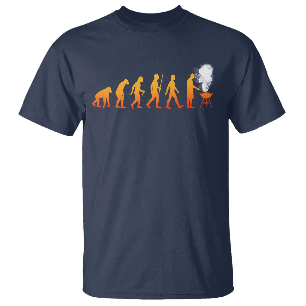 Funny BBQ T Shirt Evolution Of Grill Master Grilling Gifts Meat Smoking