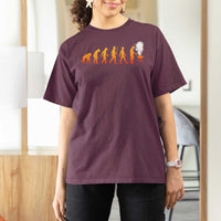 Funny BBQ T Shirt For Women Evolution Of Grill Master Grilling Gifts Meat Smoking