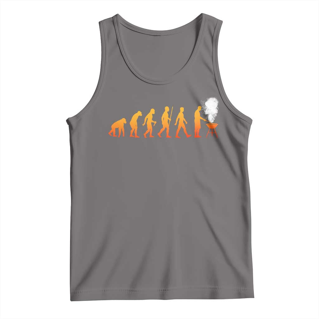 Funny BBQ Tank Top Evolution Of Grill Master Grilling Gifts Meat Smoking