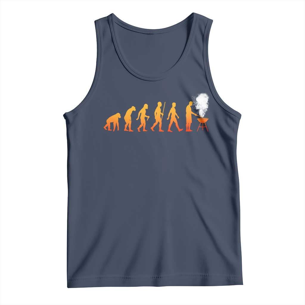 Funny BBQ Tank Top Evolution Of Grill Master Grilling Gifts Meat Smoking