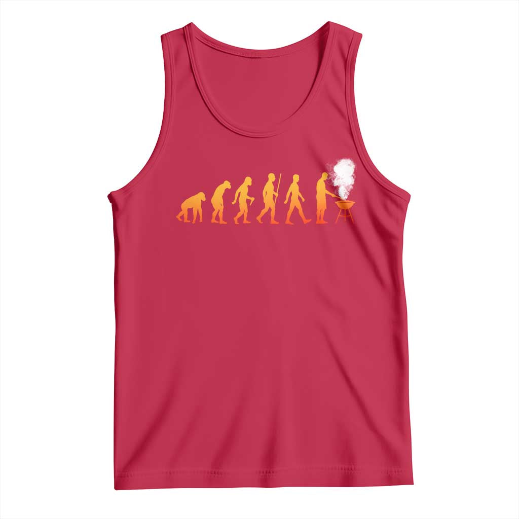 Funny BBQ Tank Top Evolution Of Grill Master Grilling Gifts Meat Smoking
