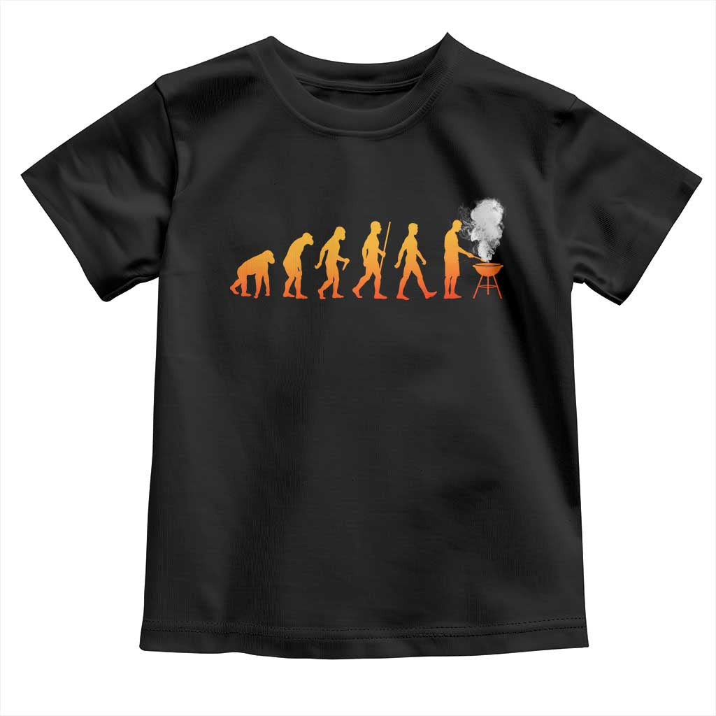 Funny BBQ Toddler T Shirt Evolution Of Grill Master Grilling Gifts Meat Smoking