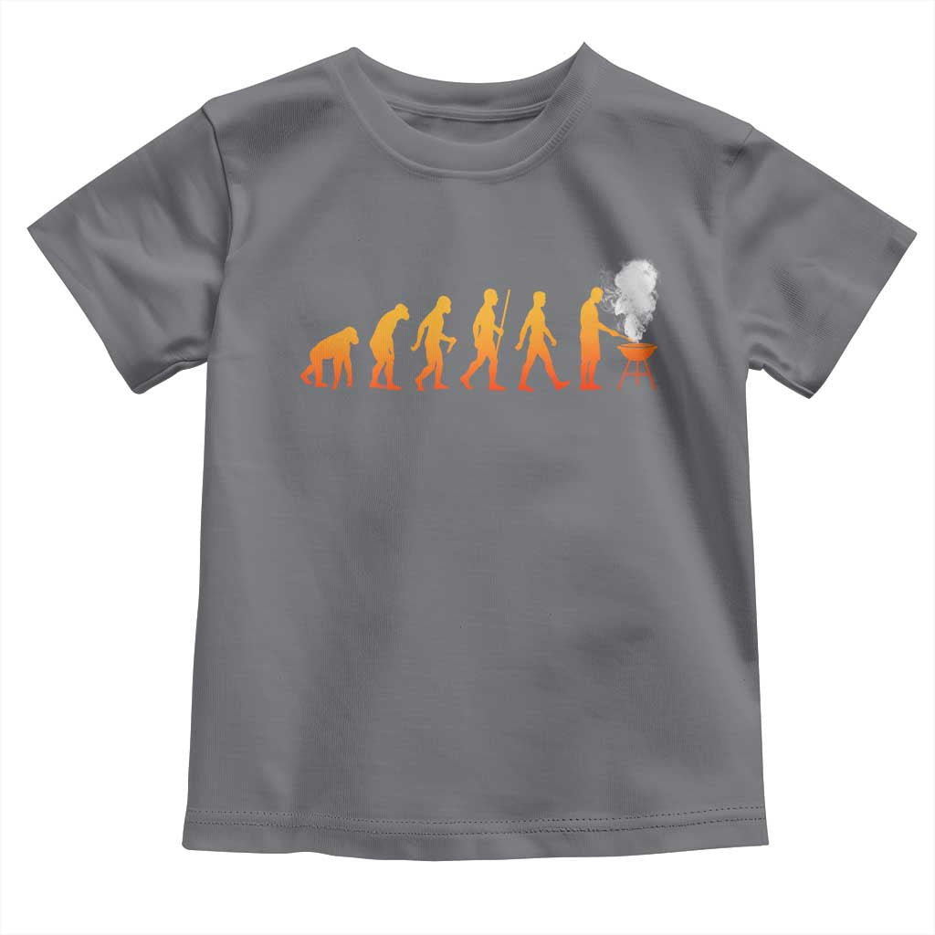 Funny BBQ Toddler T Shirt Evolution Of Grill Master Grilling Gifts Meat Smoking
