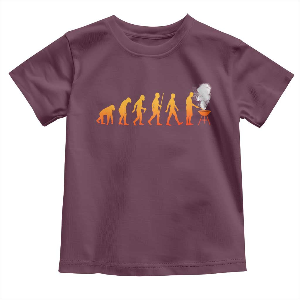 Funny BBQ Toddler T Shirt Evolution Of Grill Master Grilling Gifts Meat Smoking